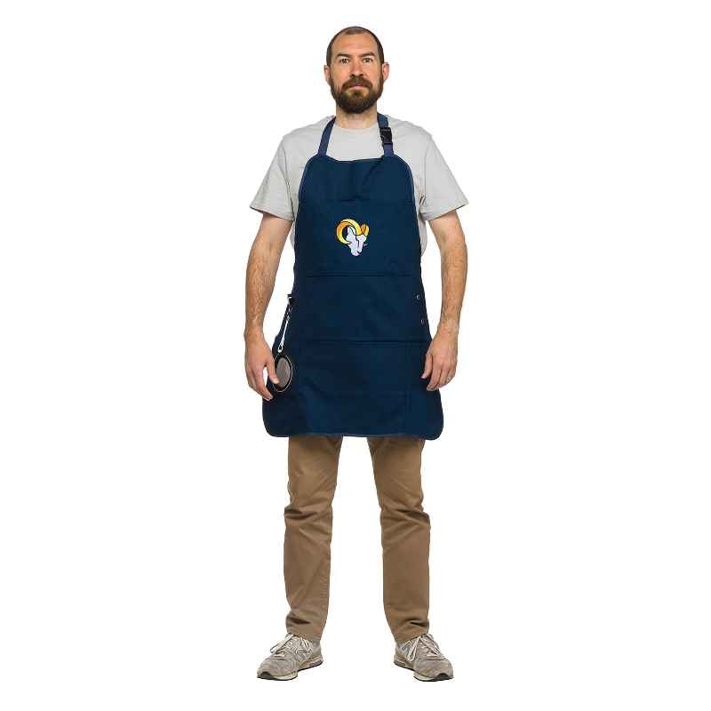 Deluxe Cotton Canvas NFL Team Pride Grilling/Cooking Apron - LA Rams